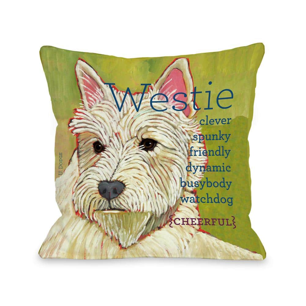 westie throw pillow