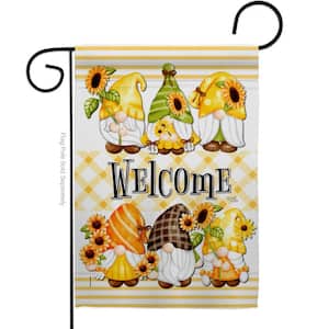 13 in. x 18.5 in. Spring Gnomes Gnome Garden Flag 2-Sided Friends Decorative Vertical Flags