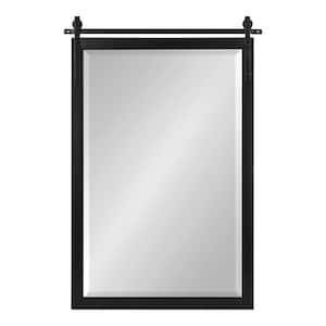 Chadbolt 22.00 in. W x 32.50 in. H Metal Black Rectangle Framed Decorative Mirror