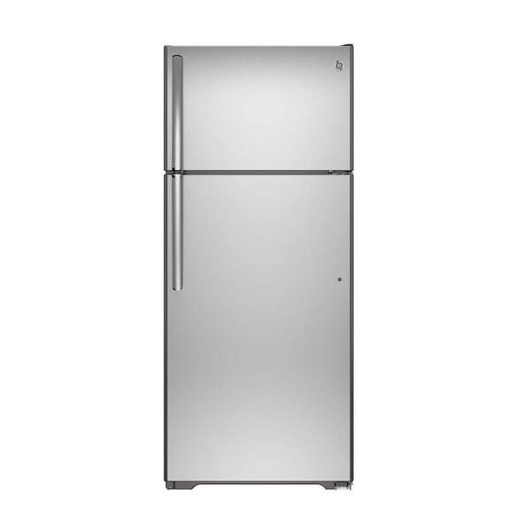 GE 17.5 cu. ft. Top Freezer Refrigerator in Stainless Steel with ENERGY STAR