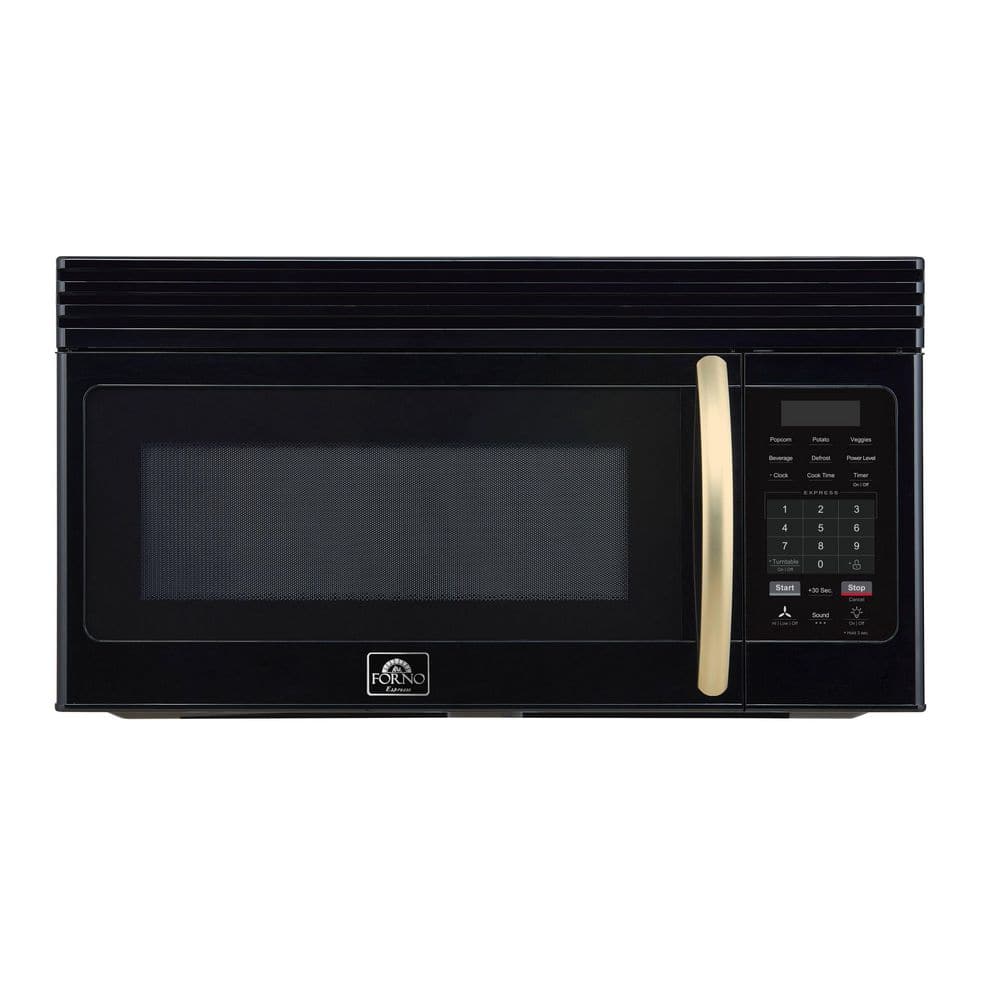Scalo 1000W 30 in. Over the Range Microwave, Black, 1.6 cu. ft, 300 CFM Convertible Vent