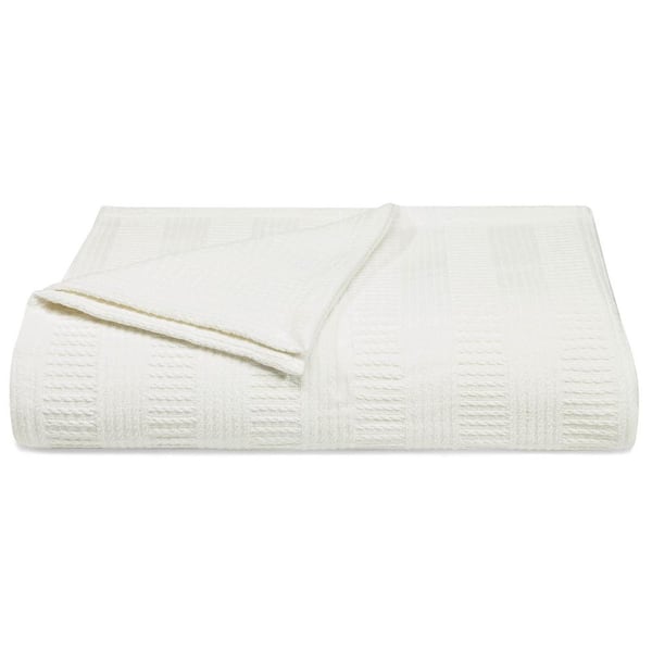 Nautica Rope Stripe White Woven Full/Queen Blanket