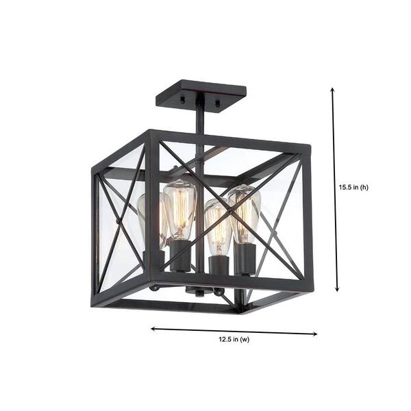 Designers Fountain High Line Satin Bronze Industrial Clear Glass Linear Kitchen Island Light