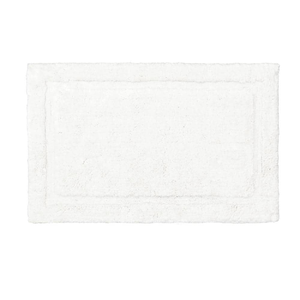 Jean Pierre NEW YORK Lydia Border White 27 in. x 45 in. Cotton Plush ...