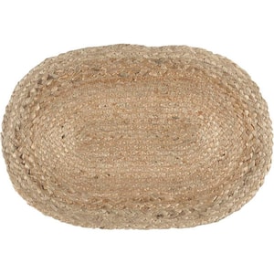 12 in. W x 18 in. L Natural Tan Jute Oval Placemat Set of 6