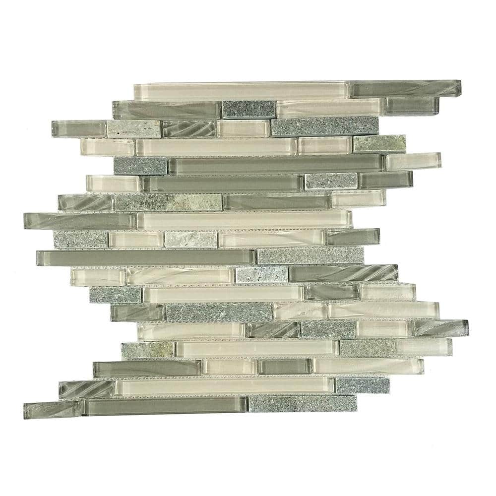 New Era Multifinish Beige & Gray 12 in. x 12 in. Linear Mosaic Glass & Stone Wall & Pool (1 Sq. Ft./Piece) price history on PriceWatchPro
