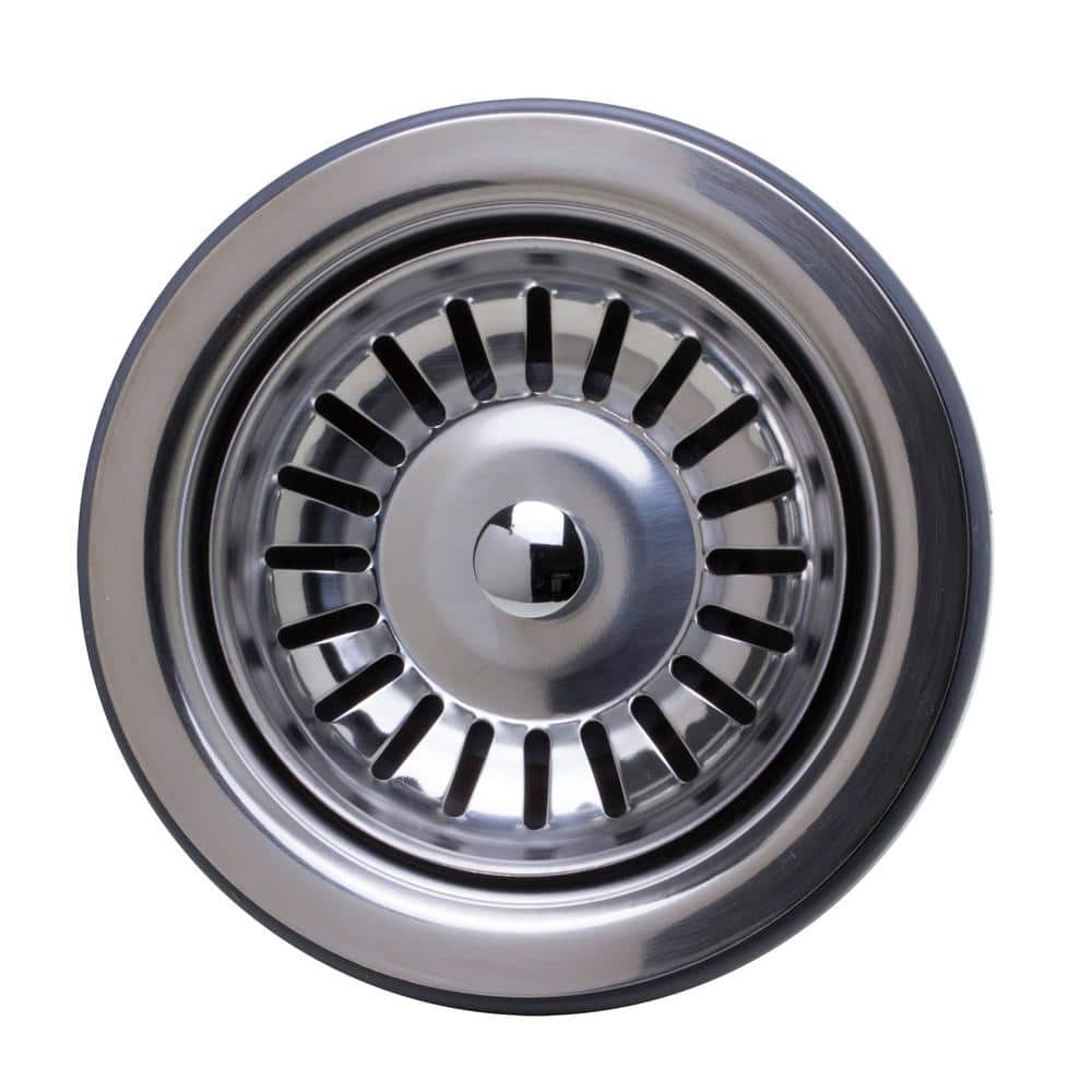 Polished Stainless Steel 3.5'' Basket Strainer Drain
