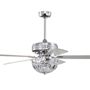 Alora 52 in. 3-Light Indoor Polished Chrome Finish Ceiling Fan with Light Kit