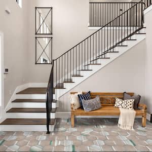 Matter Hex Canvas Taupe Green 7-7/8 in. x 9 in. Porcelain Floor and Wall Tile (3.8 sq. ft./Case)