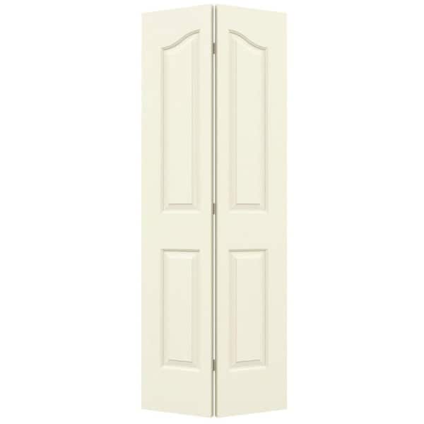 JELD-WEN 30 in. x 80 in. Provincial Vanilla Painted Textured Molded Composite Closet Bi-fold Door