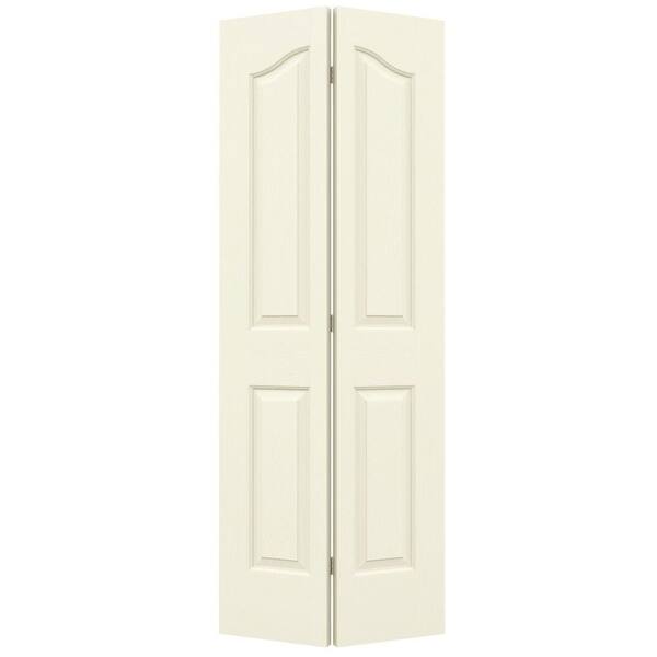JELD-WEN 32 in. x 80 in. Provincial Vanilla Painted Textured Molded Composite Closet Bi-fold Door
