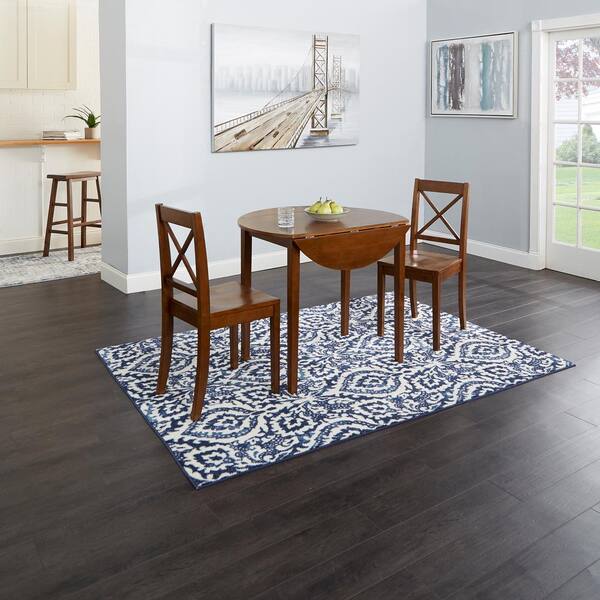 Silverwood Furniture Reimagined Murphy 3-Piece Brown Drop Leaf Dining Set with X-Back Chairs