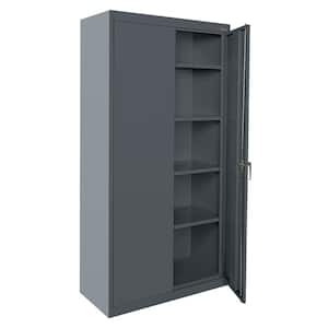 Classic Series Steel Freestanding Garage Cabinet in Charcoal (36 in. W x 72 in. H x 18 in. D)