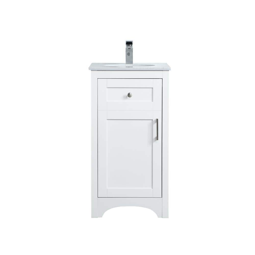 Simply Living 18 in. W x 19 in. D x 34 in. H Bath Vanity in White with Cala