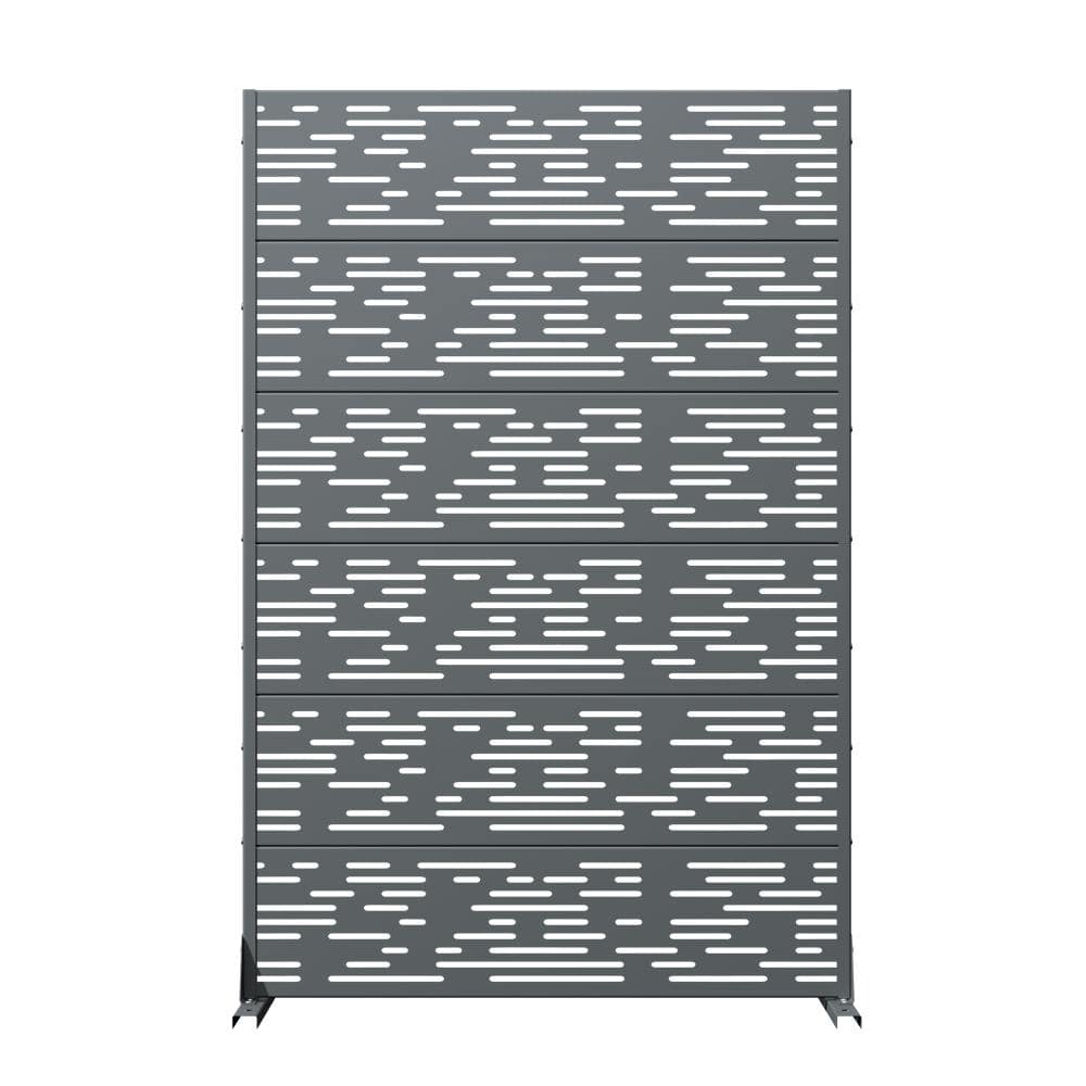 "72"" H x 47"" W Cambrian Gray Outdoor Privacy Screen, Freestanding Metal Fence Panel & Divider for Patio, Balcony & Garden" price history on PriceWatchPro