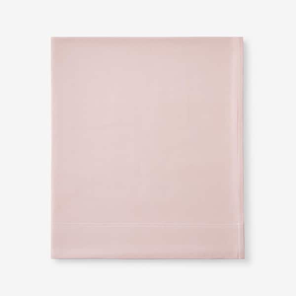 The Company Store Legacy Velvet Flannel Dusty Rose Solid Extra Deep King Flat Sheet