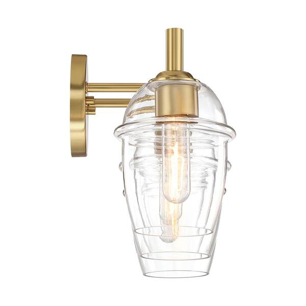 Designers Fountain - Summer Jazz 24 in. 3-Light Brushed Gold Transitional Vanity Light with Clear Glass Shades