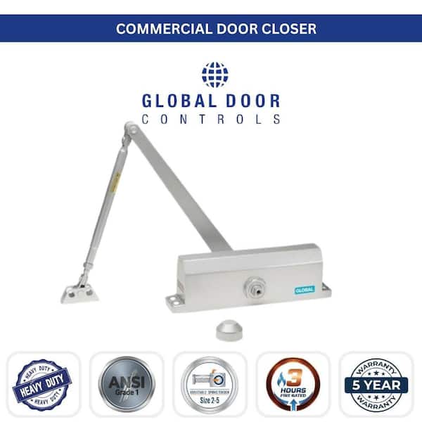 Streamline Commercial ADA Grade 1-Door Closer in Aluminum - Sizes 2-5