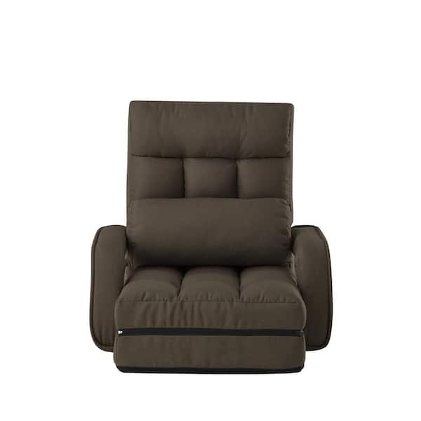 Loungie Kaidan Brown Chair 5 Adjustable Positions Linen