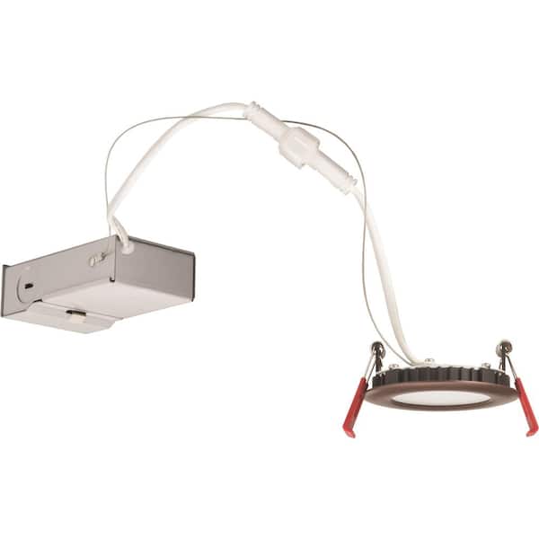 Lithonia Lighting Wafer 3 in. Oil-Rubbed Bronze Integrated LED Recessed Kit