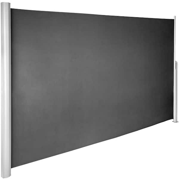 VEVOR 118 in. W x 63 in. H Retractable Side Awning Patio Screen Privacy Screen for Outdoor, Black