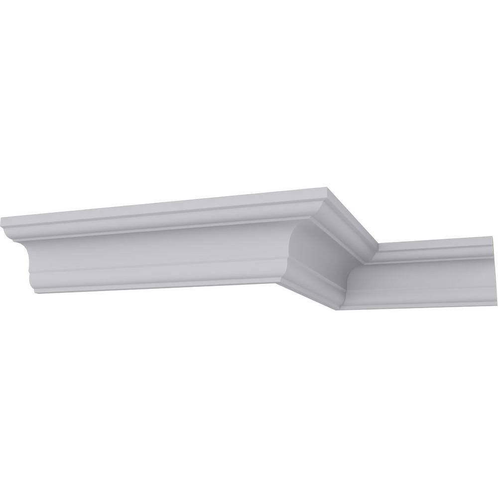 Jefferson White Urethane Traditional Crown Moulding 94.5"