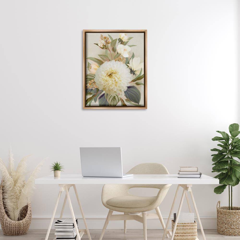 Elegant Dahlia Bundle by House Fenway Brown Floater Frame Nature Graphic Art Print 31 in. x 25 in. price history on PriceWatchPro