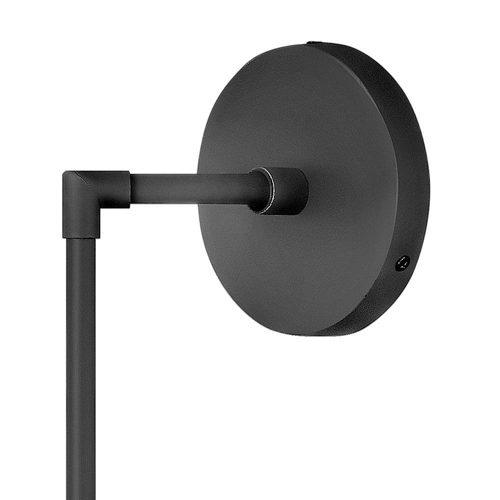 Warby Mid-Century Modern Black and Clear Glass Dimmable Sconce
