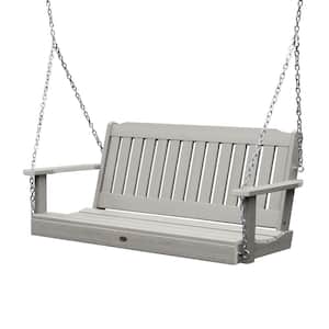 Lehigh 5 ft. 2-Person Harbor Gray Recycled Plastic Porch Swing