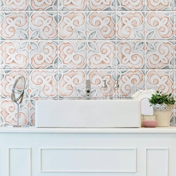 Saint Germain Chaud Deco Simone 5-3/4 in. x 5-3/4 in. Porcelain Floor and Wall Tile (10.56 sq. ft./Case)