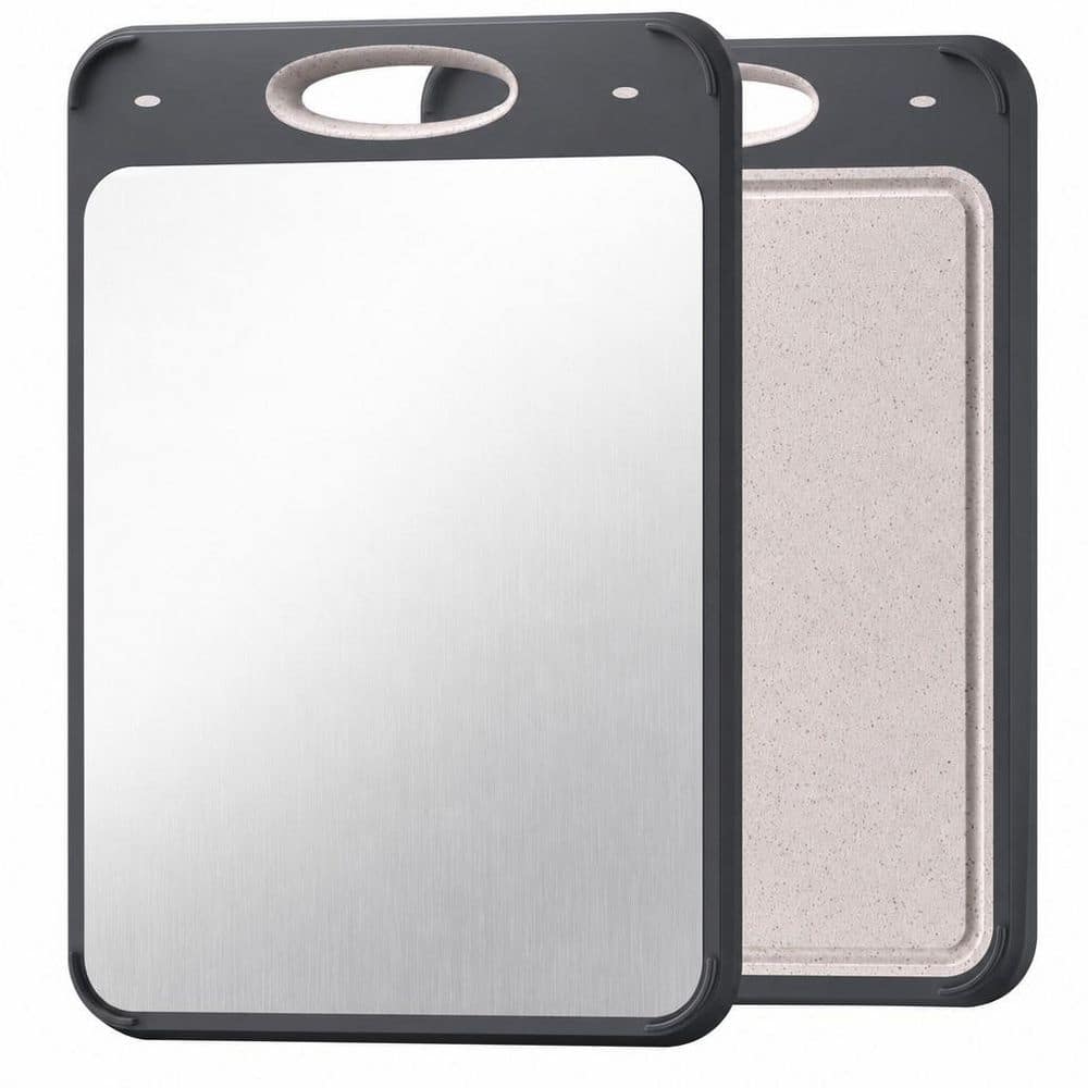 Numhew 14 in. x 9.6 in. Rectangular Double Sided Cutting Board