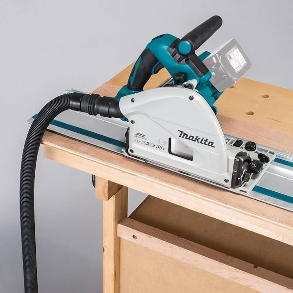 Makita 18V X2 LXT Lithium-Ion (36V) Brushless Cordless 6-1/2 in. Plunge  Circular Saw, with AWS (Tool Only) XPS02ZU The Home Depot