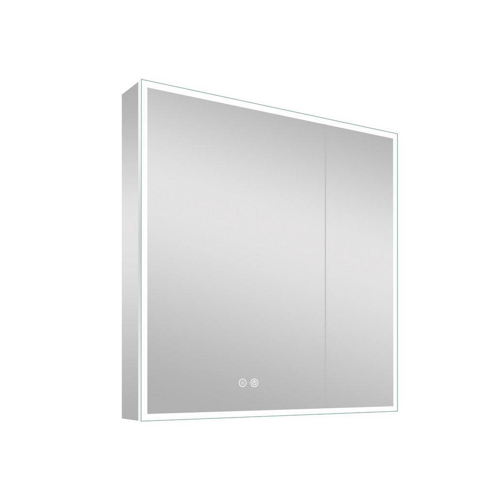 36 in. W x 30 in. H Rectangular Aluminum LED Medicine Cabinet with Mirror, 3X Magnify Mirror, Soft Close Door price history on PriceWatchPro