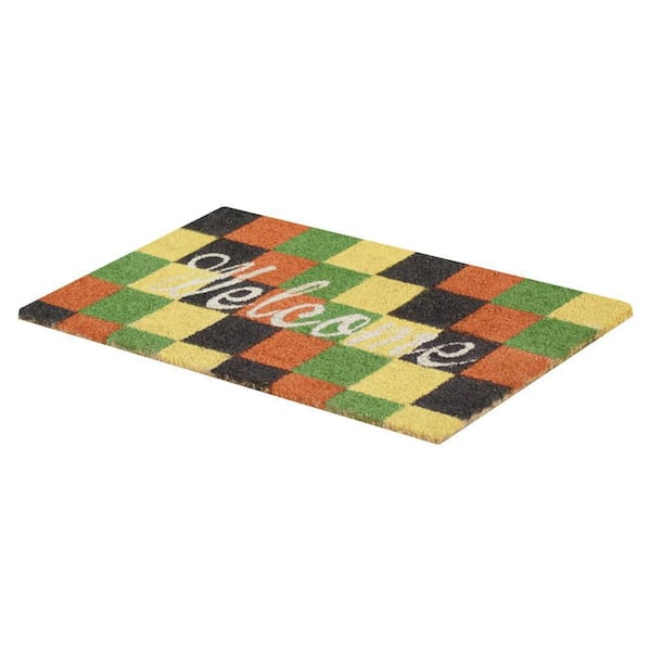 Coir Welcome "The Colors of Autumn" 18 in. x 30 in. Coir Door Mat