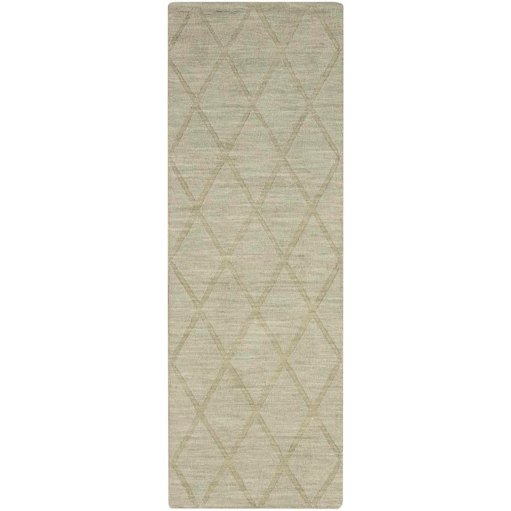 Wool Haven Sage 2 ft. x 6 ft. Diamond Contemporary Runner Area Rug price history on PriceWatchPro