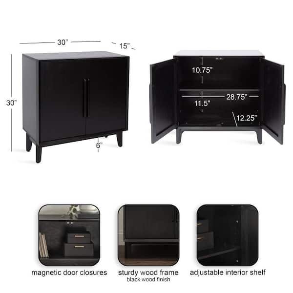 McCutcheon Black 30 in. H Accent Storage Cabinet