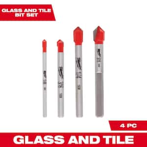 Carbide Glass and Tile Bit Set (4-Pack)