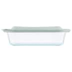 Pyrex Deep 7 x 11 Rectangle Glass Baking Dish with Sage Green Lid