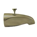 5-1/2 in. Brass Rear Diverter Tub Spout in Antique Brass