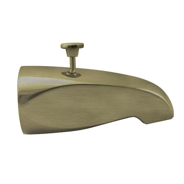 Westbrass 5-1/2 in. Brass Rear Diverter Tub Spout in Antique Brass