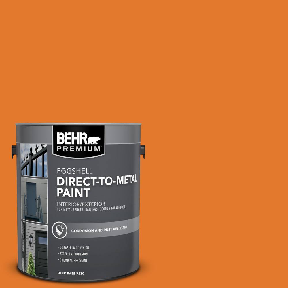 BEHR PREMIUM 1 gal. OSHA3 OSHA SAFETY ORANGE Eggshell Direct to Metal