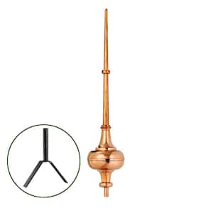 40" Morgana Pure Copper Rooftop Finial with Roof Mount