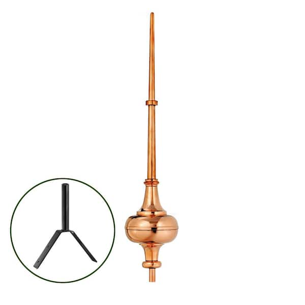Good Directions 40" Morgana Pure Copper Rooftop Finial with Roof Mount