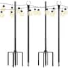 WaLensee 9.4 ft. String Light Poles (2-Pack) SL-001-B