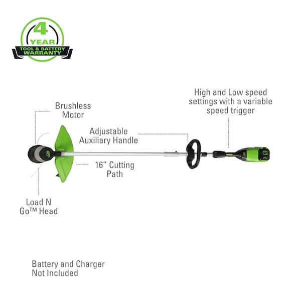 Greenworks Pro 60-volt Max 16-in Straight Cordless String Trimmer