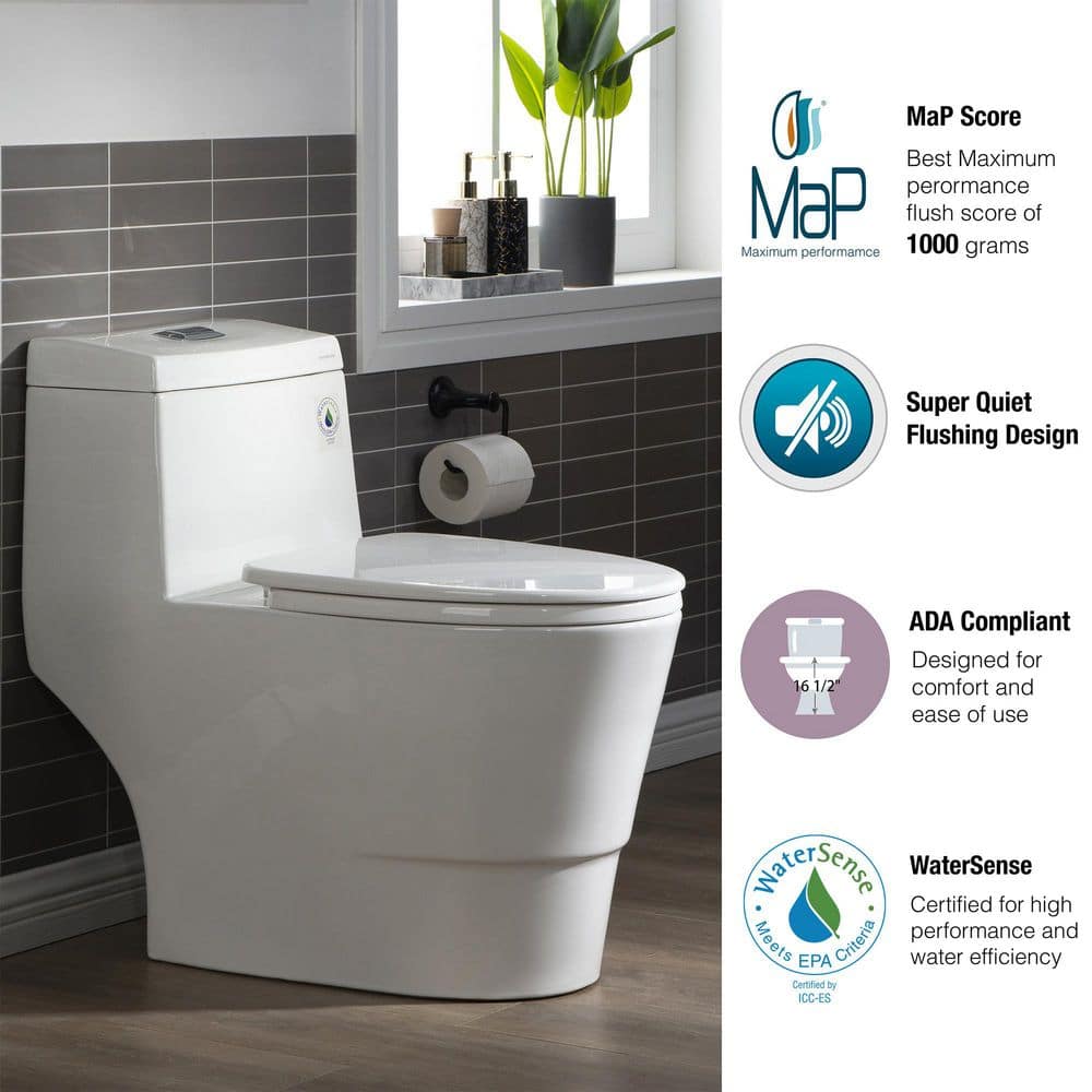 Elongated Wall Mounted Dual Flush High Efficiency Toilet