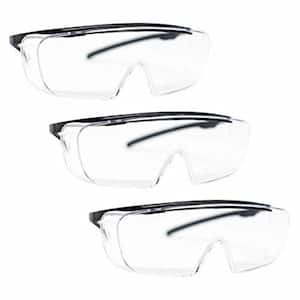 Lightweight Over-Glasses 10-PACK Safety Glasses Splash Resistant Lens 