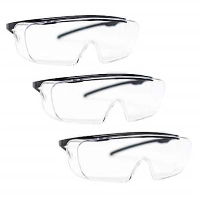 Duarte Premium Over Glasses 3 PAIRS, ANSI Z87.1, Resistant Polycarbonate Lens, UV400, Anti-Fog and Anti-Scratch