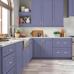 1 gal. #M550-5 Violet Aura Semi-Gloss Enamel Interior Cabinet and Trim Paint