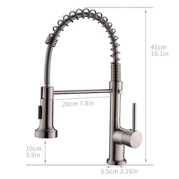 AIMADI Single Handle Pull Down Sprayer Kitchen Faucet with